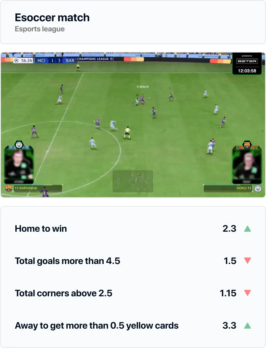 real-time esoccer stream